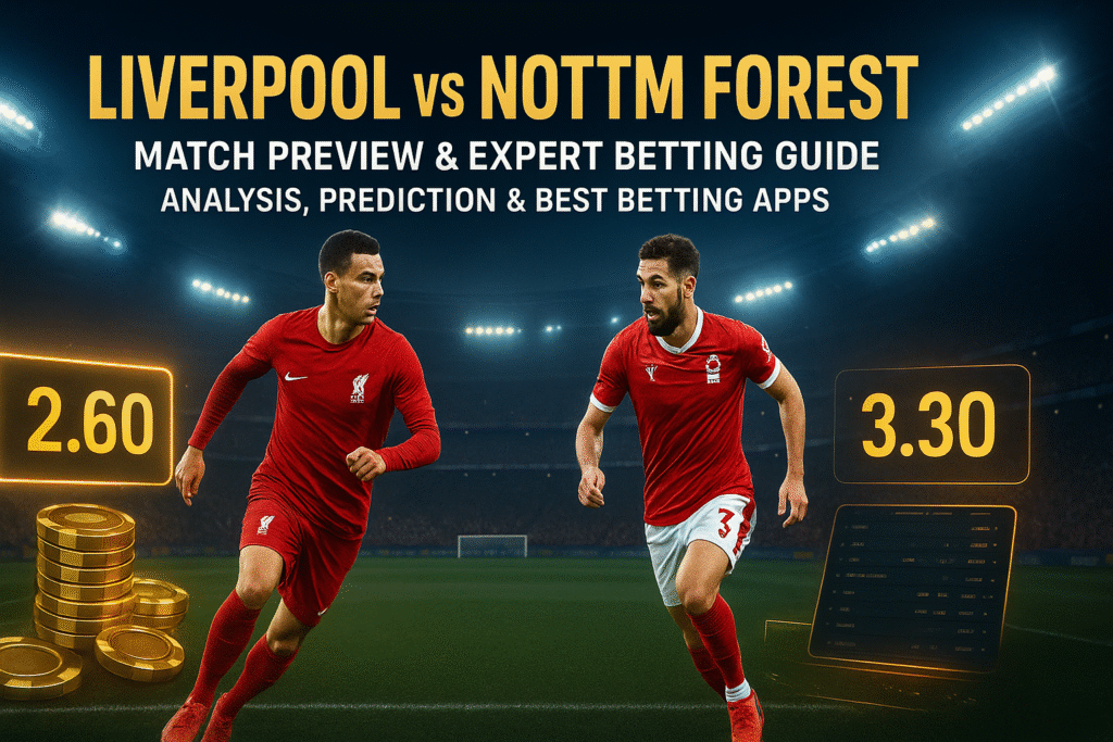 Liverpool vs Nottm Forest Match Preview & Expert Betting Guide – Analysis, Prediction & Best Betting Apps