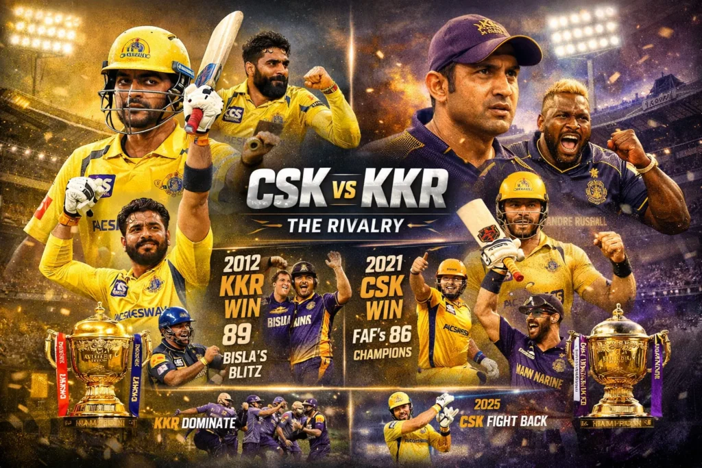 kkr vs csk Timeline